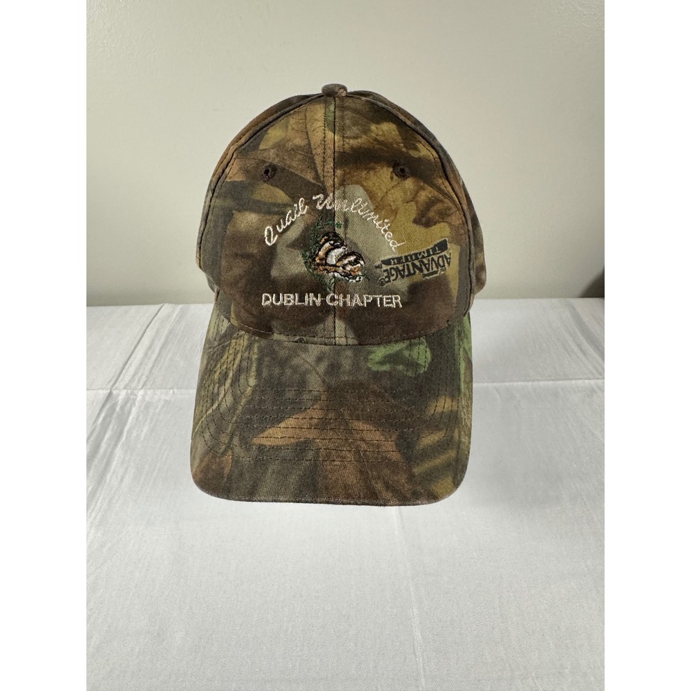 Daystone Advantage Timber Camo Hat Quail Unlimited Dublin Chapter Snapback Cap